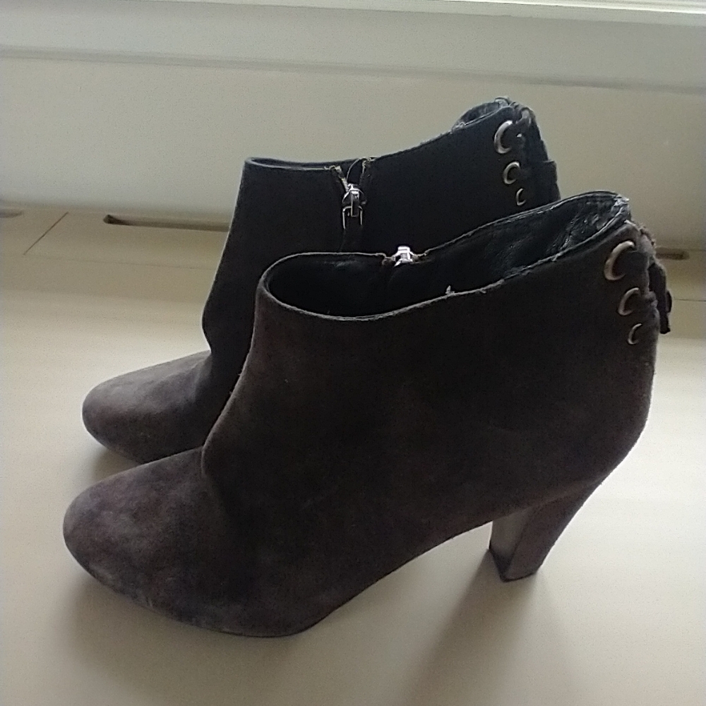 THE ORIGINAL CAR SHOE By PRADA Brown Suede Size 39.5‎ EU 9 US Ankle Boots Italy - Picture 8 of 8